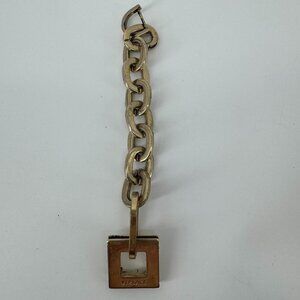 Versace Gold Tone Chain Hardware Part for Bag Repair Replacement Square Logo Pie